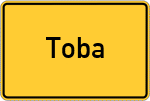 Place name sign Toba