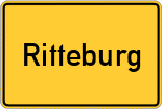 Place name sign Ritteburg