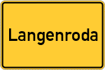 Place name sign Langenroda