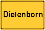 Place name sign Dietenborn