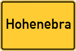 Place name sign Hohenebra