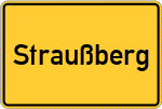 Place name sign Straußberg
