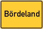 Place name sign Bördeland