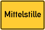 Place name sign Mittelstille