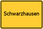 Place name sign Schwarzhausen