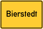 Place name sign Bierstedt