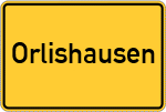 Place name sign Orlishausen