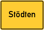 Place name sign Stödten