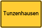 Place name sign Tunzenhausen