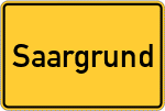 Place name sign Saargrund
