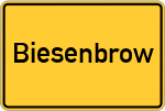 Place name sign Biesenbrow