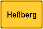 Place name sign Heßberg