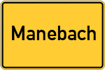 Place name sign Manebach