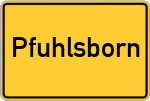 Place name sign Pfuhlsborn