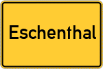 Place name sign Eschenthal