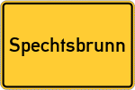 Place name sign Spechtsbrunn