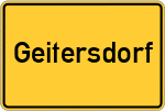 Place name sign Geitersdorf