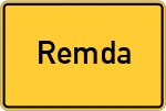 Place name sign Remda