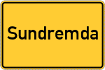 Place name sign Sundremda