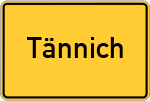 Place name sign Tännich