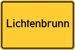 Place name sign Lichtenbrunn