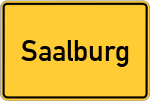 Place name sign Saalburg, Saale