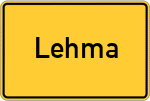 Place name sign Lehma