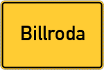 Place name sign Billroda