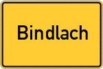 Place name sign Bindlach