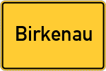 Place name sign Birkenau
