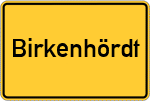 Place name sign Birkenhördt