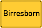 Place name sign Birresborn