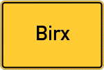 Place name sign Birx