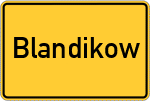 Place name sign Blandikow