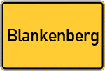 Place name sign Blankenberg, Mecklenburg