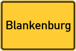 Place name sign Blankenburg, Thüringen