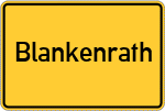 Place name sign Blankenrath