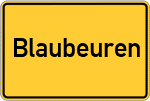 Place name sign Blaubeuren