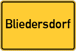 Place name sign Bliedersdorf
