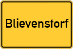 Place name sign Blievenstorf