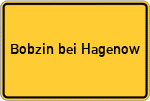 Place name sign Bobzin bei Hagenow