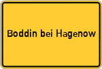 Place name sign Boddin bei Hagenow