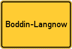 Place name sign Boddin-Langnow