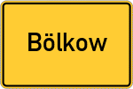 Place name sign Bölkow