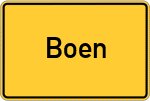 Place name sign Boen, Ostfriesland