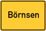Place name sign Börnsen