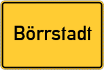 Place name sign Börrstadt, Pfalz