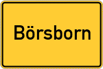Place name sign Börsborn