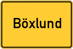 Place name sign Böxlund