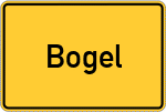 Place name sign Bogel